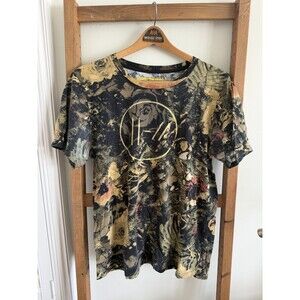 Twenty One 21 Pilots Shirt Green The Bandito Tour 2018 Floral Pullover Size L